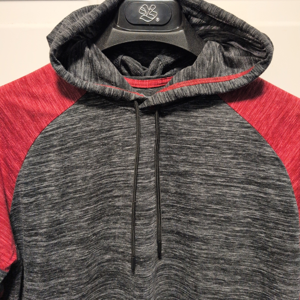 Burnside Charcoal and Burgundy Hoodie - Picture 4 of 10
